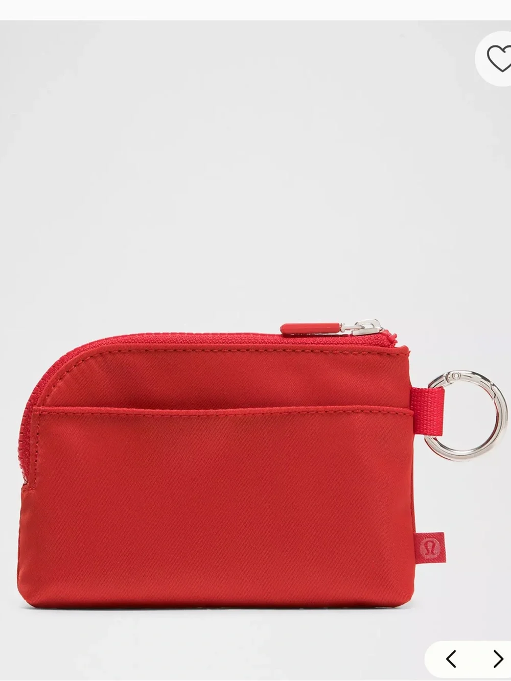 Lululemon Red Clippable Card Pouch - NWT